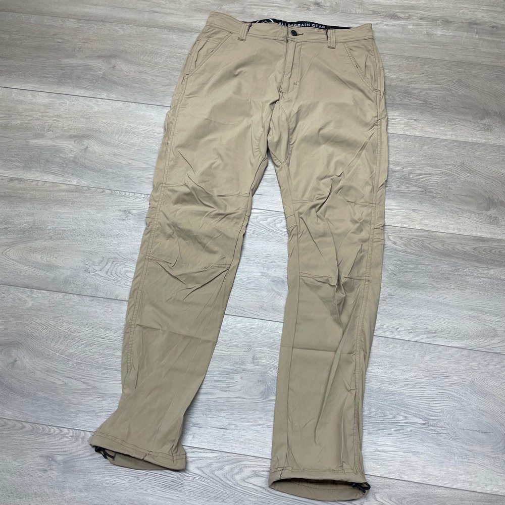 Wrangler All Terrain Gear Pants Mens 32x32 Tan Convertible Hiking NS715TR